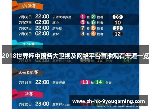2018世界杯中国各大卫视及网络平台直播观看渠道一览 2018世界杯中国各大卫视及网络平台直播观看渠道一览